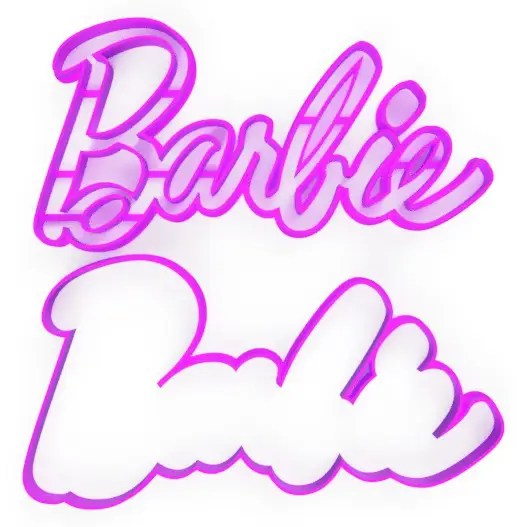 Cortador (molde) Logo Barbie 5"