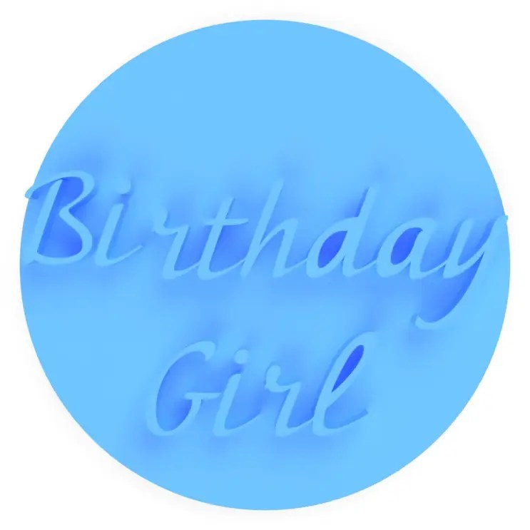 Cortador (molde) Birthday Girl
