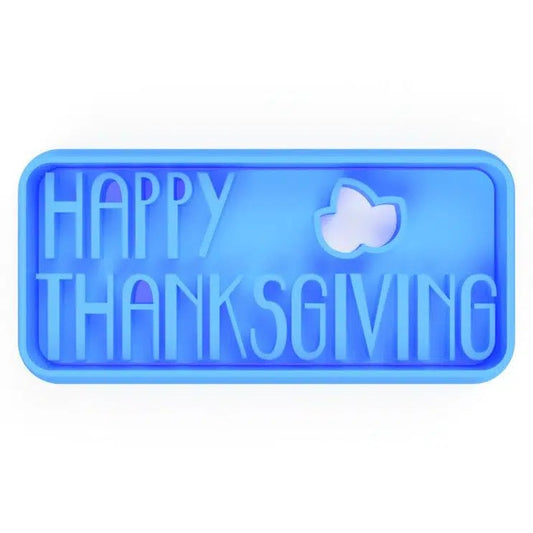 Cortador (molde) Happy Thankgiving 3" - Feliz día de Acción de gracias